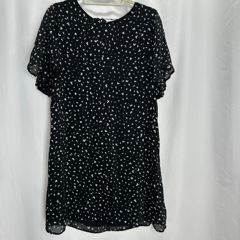 Anthropologie Cloth and stone black and white mini dress XS beach flowy relaxed